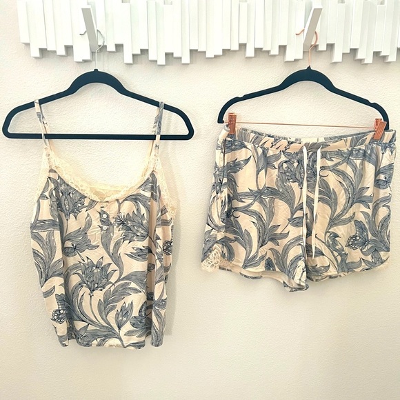 SOMA | Matching blue floral cami & short set. - Picture 1 of 8